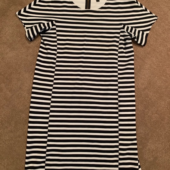 J. Crew Striped black white dress size small - Picture 2 of 5